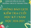 Kiểm tra cuối HKI