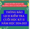 KIỂM TRA CUỐI HKII