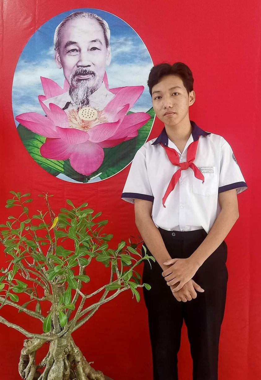 Em Phạm Duy Long - Liên đội phó Trường THCS Lê Thánh Tông