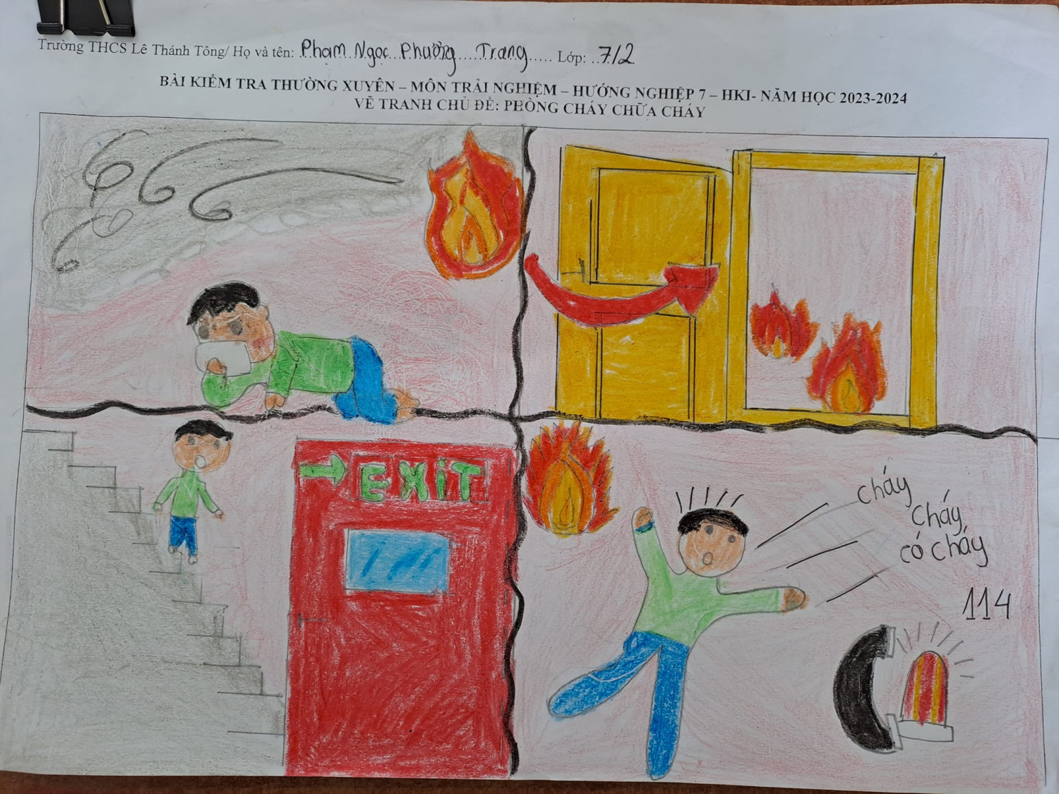 Tranh vẽ Tuyên truyền Phòng cháy chữa cháy