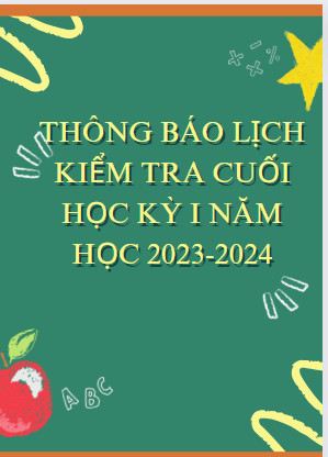 THÔNG ÁO VỀ KIỂM TRA CUỐI HKI 23 24