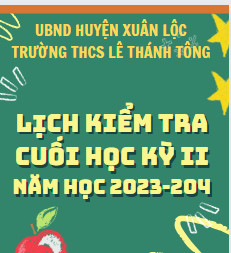 Lịch kiểm tra cuối HKII