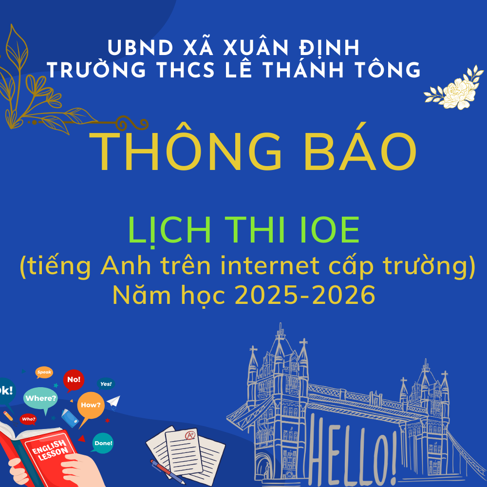thông báo lịch thi IOE