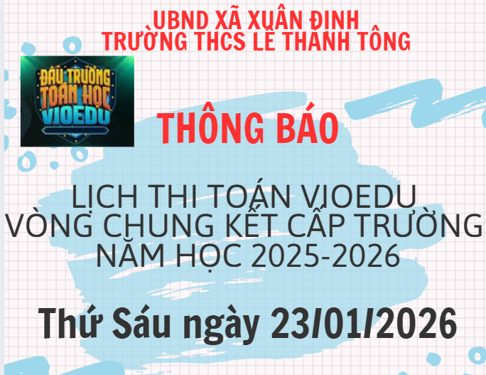 Thi Toán Vioedu cấp trường