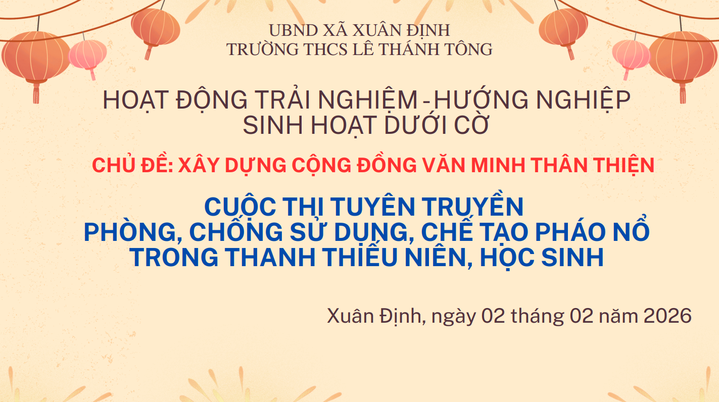 Hội thi tuyên truyền phòng, chống sử dụng pháo nổ