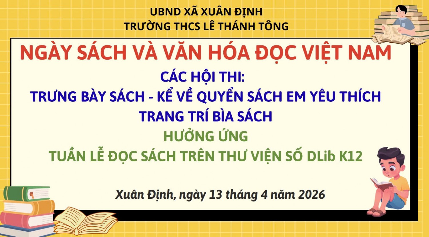 Kế hoạch tổ chức các hoạt động về Ngày sách và văn hóa đọc Việt Nam (21/4)